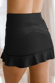 Ruffle Hem Swim Skort