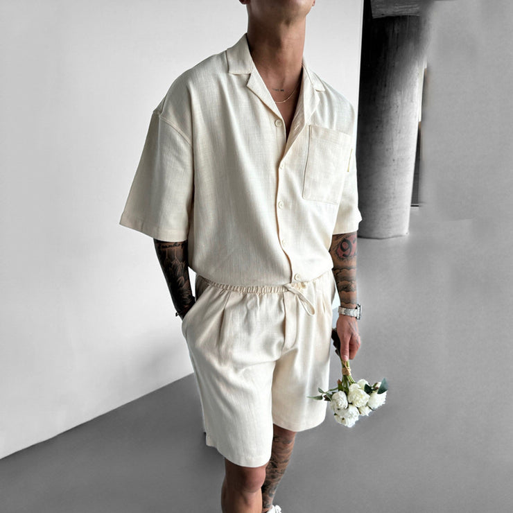 Men Loose Shorts Two-piece Set