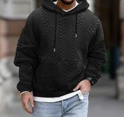 Solid Color Long-sleeved Hoodies For Men