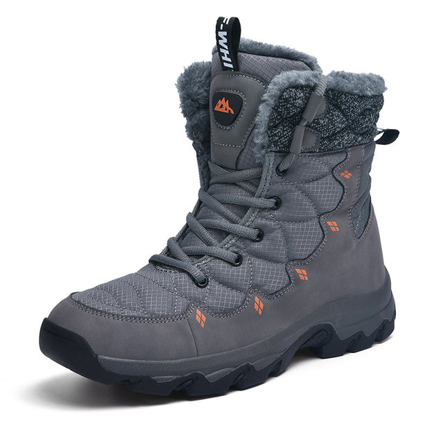 Men's Thick-soled Fleece-lined High-top Snow Boots