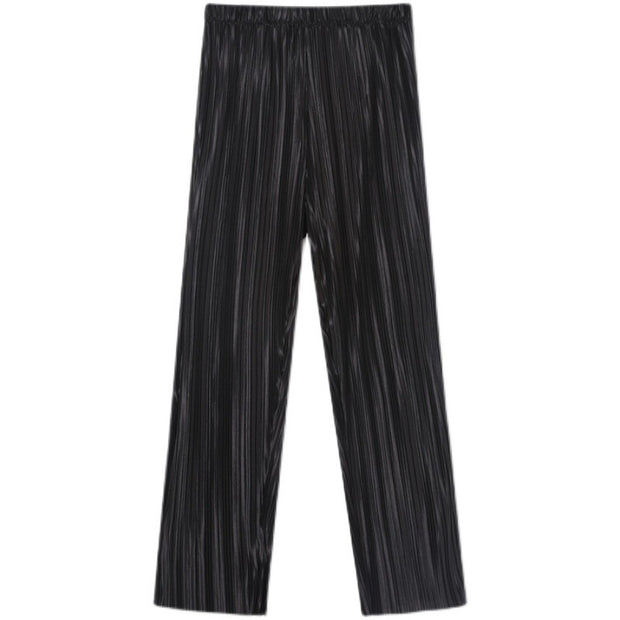 Fried Street Wind Pressure Pleated Pinstripe Casual Pants Men