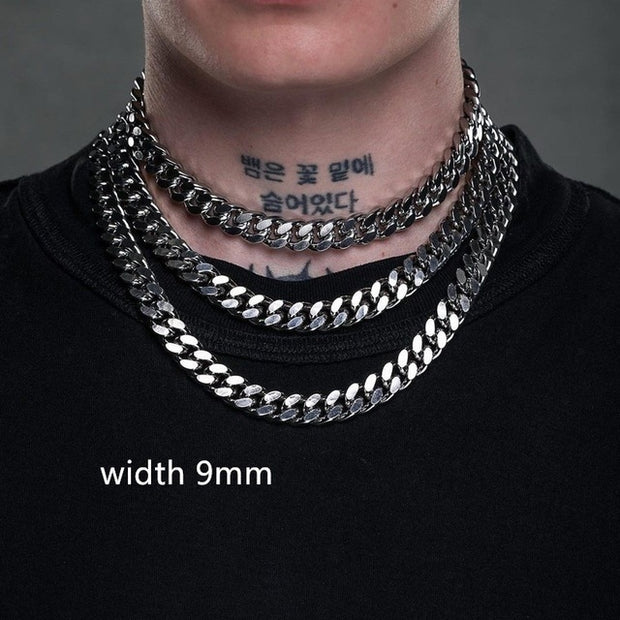 Men Silver Plated Chain