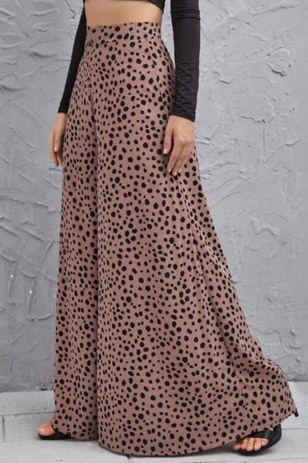 Animal Print High-Rise Culottes