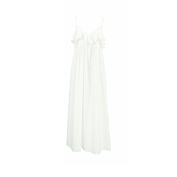 White Soft Cotton Slip Nightdress Ladies