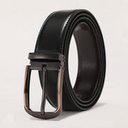 Men's Leather Double Sided Pin Buckle Belt