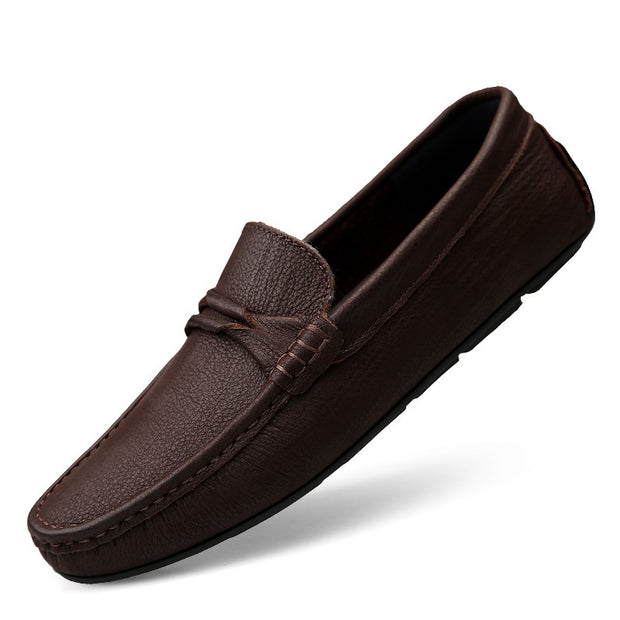 Genuine Leather Slip-on Lofter Peas Casual Shoes Men