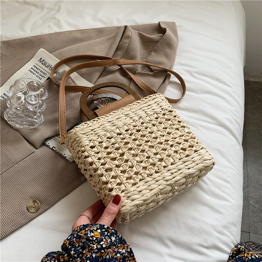 Straw Top Handle For Women