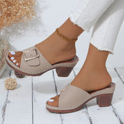 Women's low Strap Heel