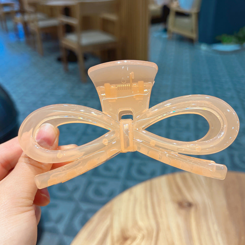 Large Jelly Bow Claw Clip