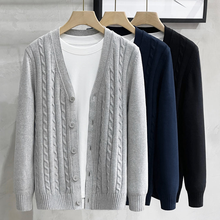 Men's Knitted Autumn And Winter Sweater Casual Cardigan