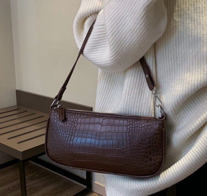 Alligator shoulder bag